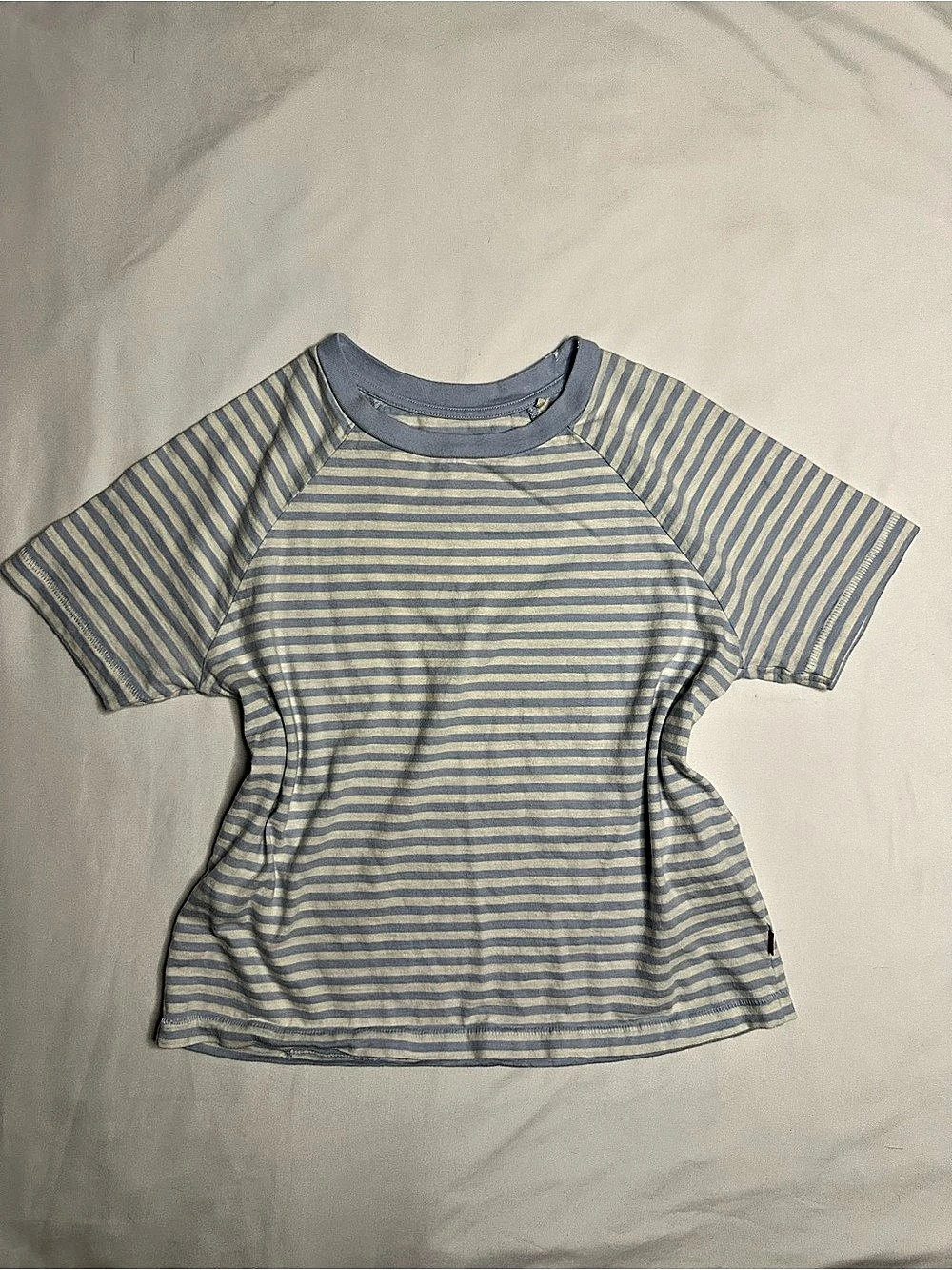 Levi's blue/white striped baby tee
